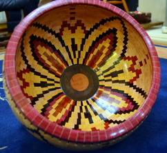 wood mosaic bowl at Caprilicious Jewellery