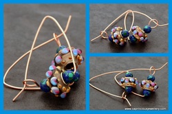lampwork and hoop earrings by Caprilicious Jewellery