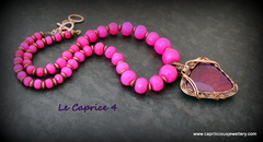 Le Caprice - a series of four wire wrapped purple agate pendants by Caprilicious