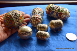 Moroccan enamelled beads at Caprilicious Jewellery