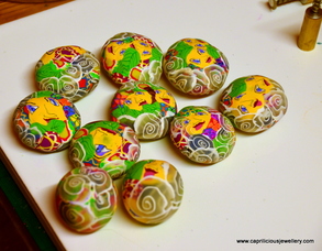 Pixie people - polymer clay beads by Caprilicious Jewellery