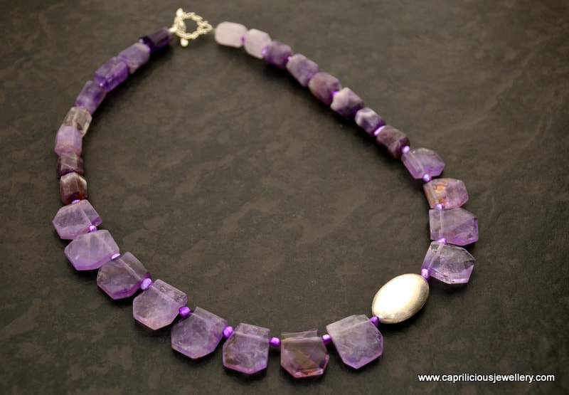 Amethyst necklace by Caprilicious Jewellery