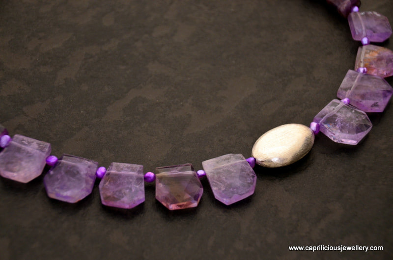 Amethyst necklace by Caprilicious Jewellery