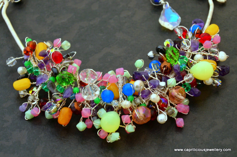 Wirework necklace by Caprilicious Jewellery