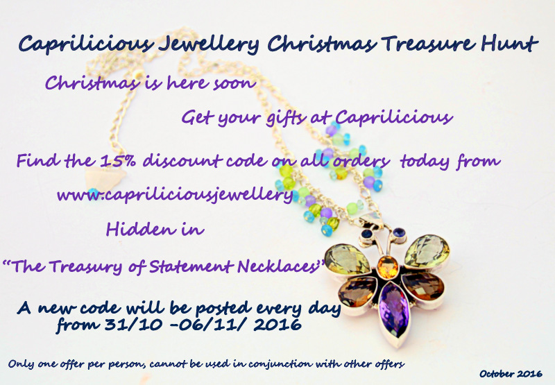 Christmas Treasure Hunt at Caprilicious Jewellery 2016