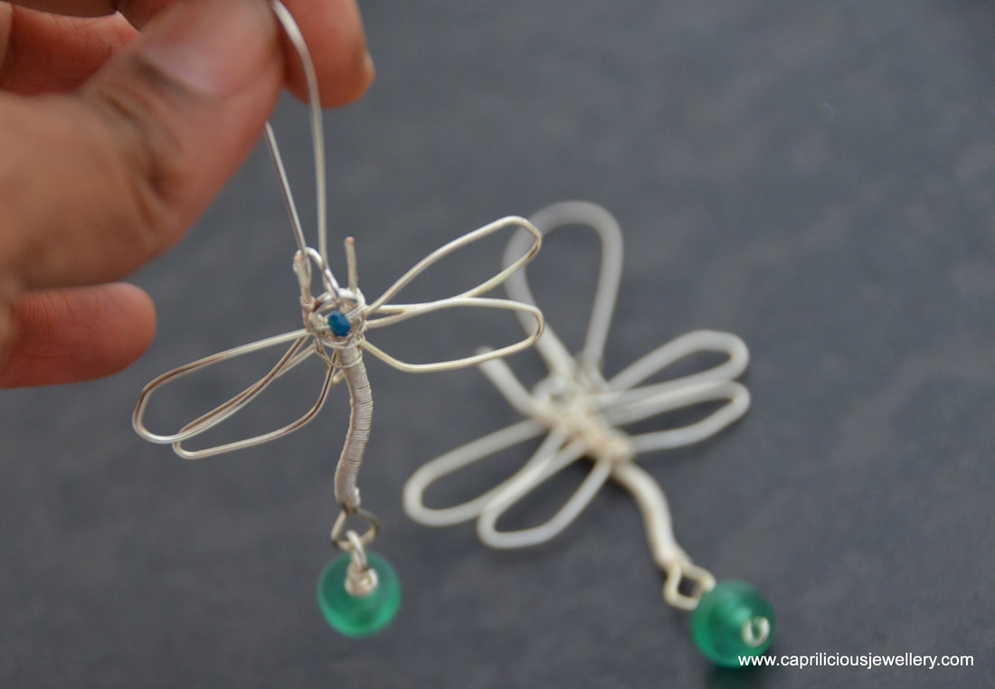 Wire Dragonfly necklace by Caprilicious Jewellery