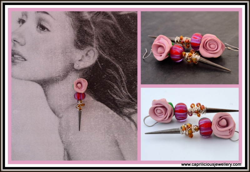 Roses and thorns - earrings by Caprilicious Jewellery
