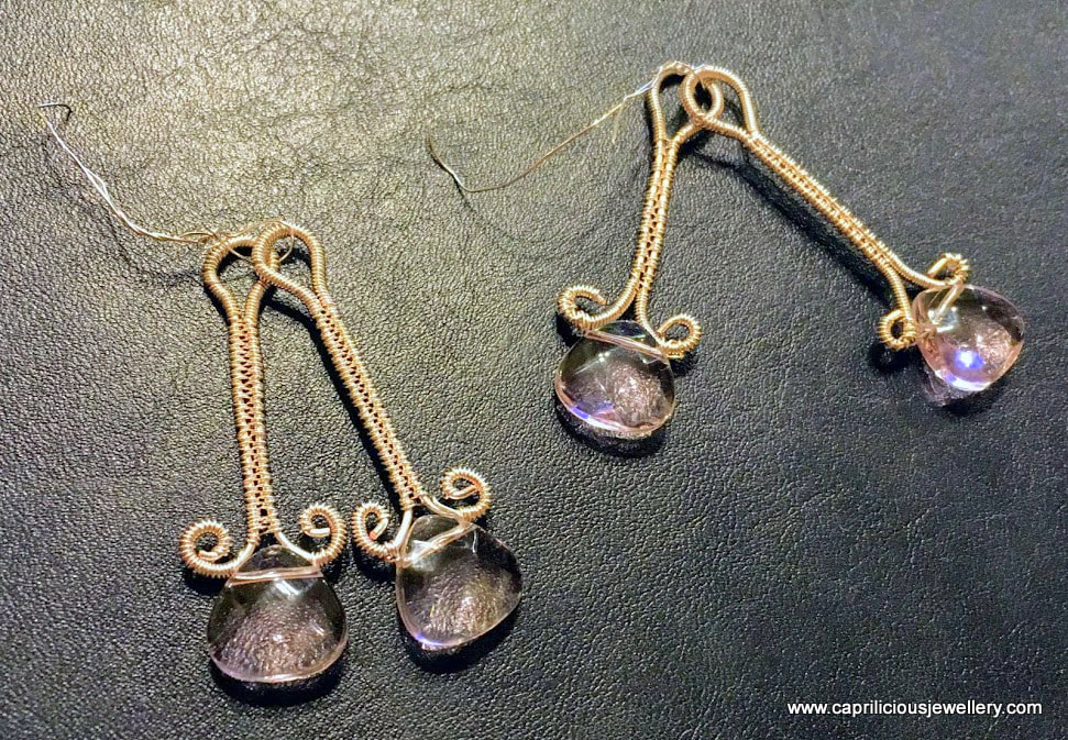 WIre earrings by Caprilicious Jewellery