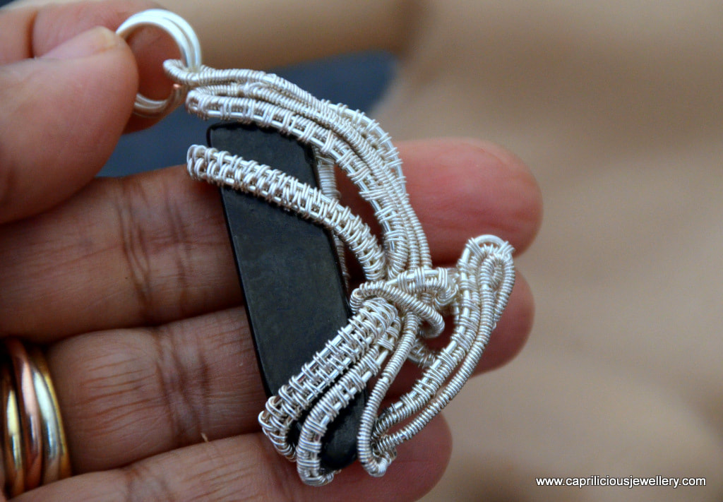 Wirework swag pendant by Caprilicious Jewellery