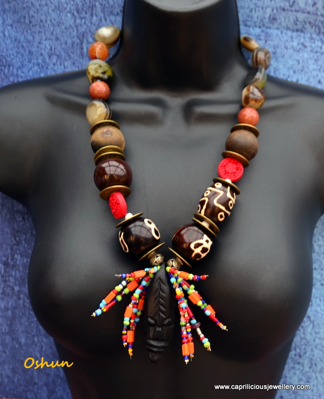 Oshun, An African inspired tribal necklace by Caprilicious Jewellery