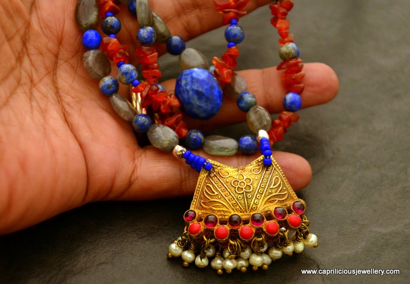Multi strand necklace by Caprilicious Jewellery 