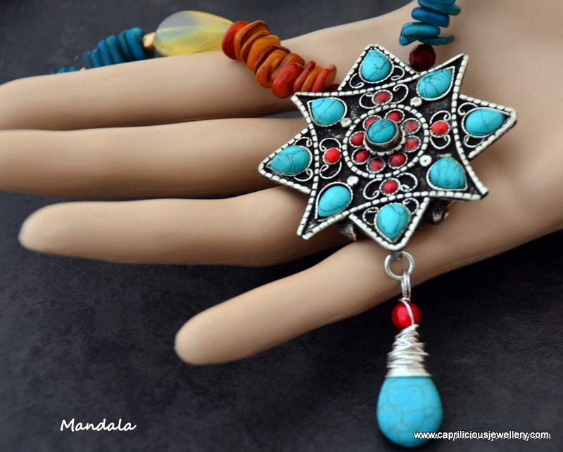 Mandala - a Ghau box necklace by Caprilicious Jewellery