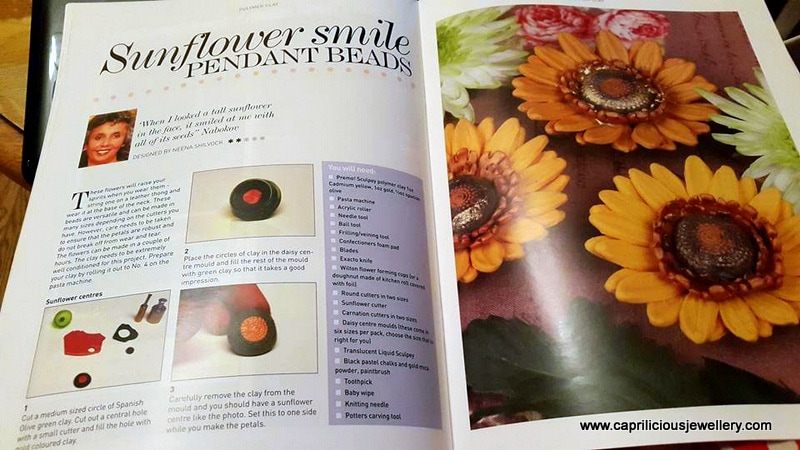 Sunflower Smile tutorial by Caprilicious Jewellery