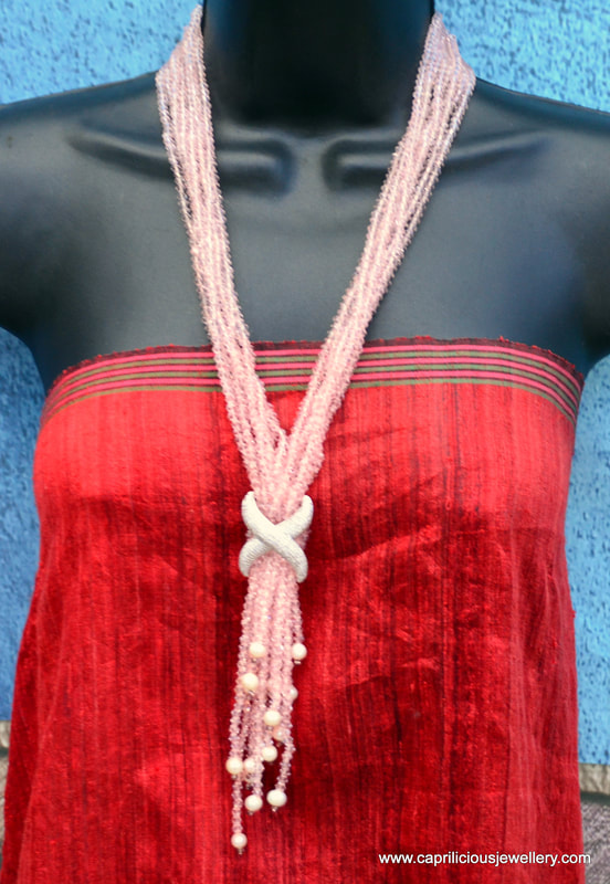 URBAN MIST Lagenlook Fashion Jewellery Ladies Pearl Crystal Pendant Necklace 