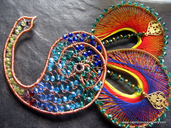 wirework peacock pendant by Caprilicious Jewellery