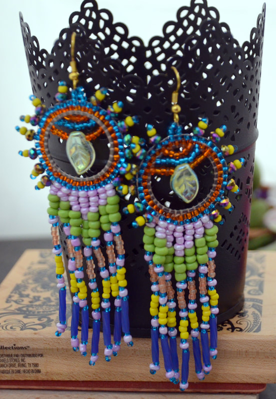 earrings, statement earrings, diamante, gemstones, seed beads, fringies, beach glam, boho glam, long earrings