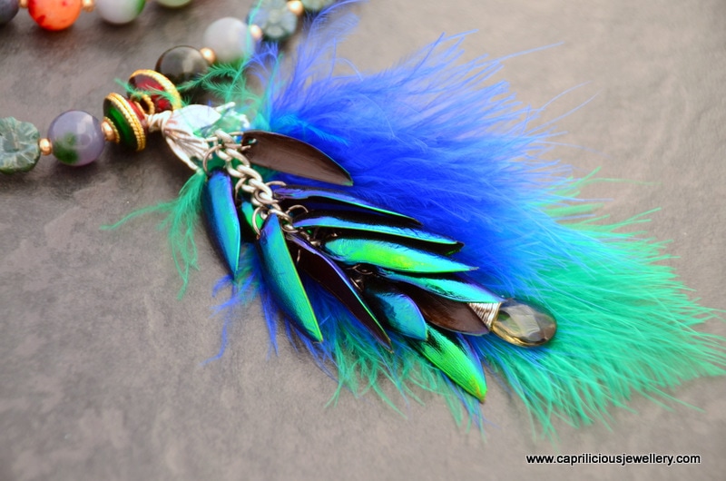 Jewellery beetle wings and marabou feathers - Wings, by Caprilicious Jewellery