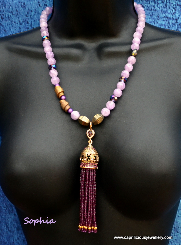 Sophia - Turkish tassel pendant and amethyst necklace by Caprilicious Jewellery