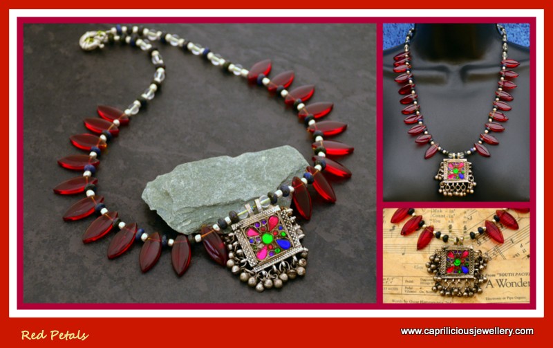 Mini tribal necklaces with pendants from Afghanistan by Caprilicious Jewellery