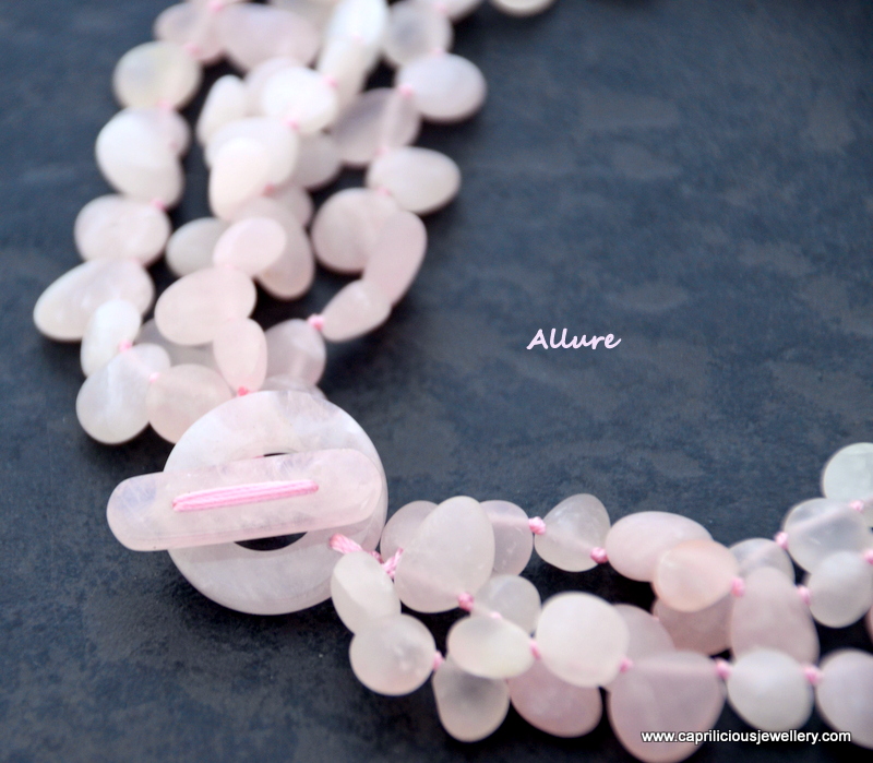 Pink Quartz multistrand statement necklace by Caprilicious Jewellery