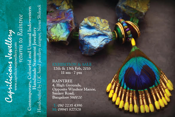 Caprilicious Jewellery exhibition invitation 2016