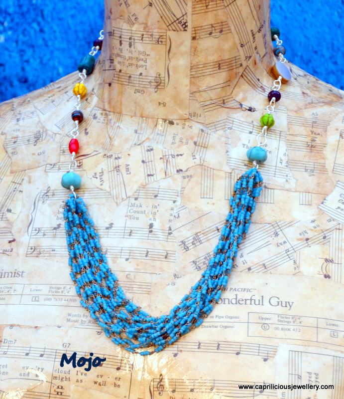 Multistrand statement necklace by Caprilicious Jewellery