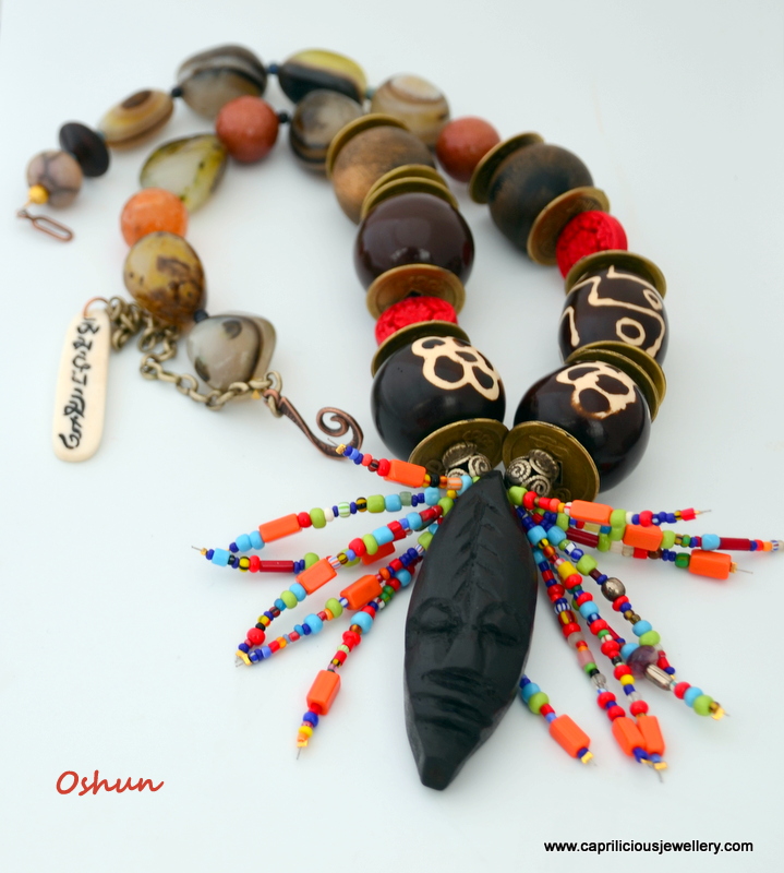 Oshun, An African inspired tribal necklace by Caprilicious Jewellery