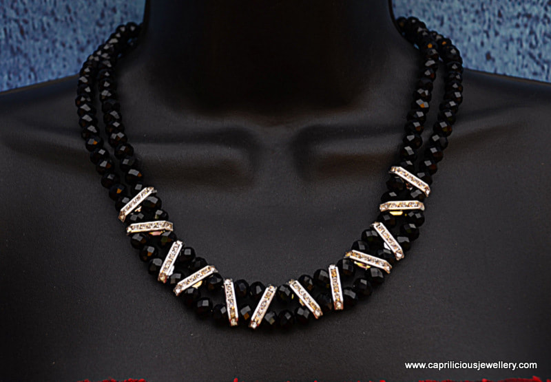 Bling! - crystal and diamante necklace for the party season by Caprilicious Jewellery