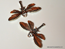 Dragonflies for cold enamelling by Caprilicious Jewellery