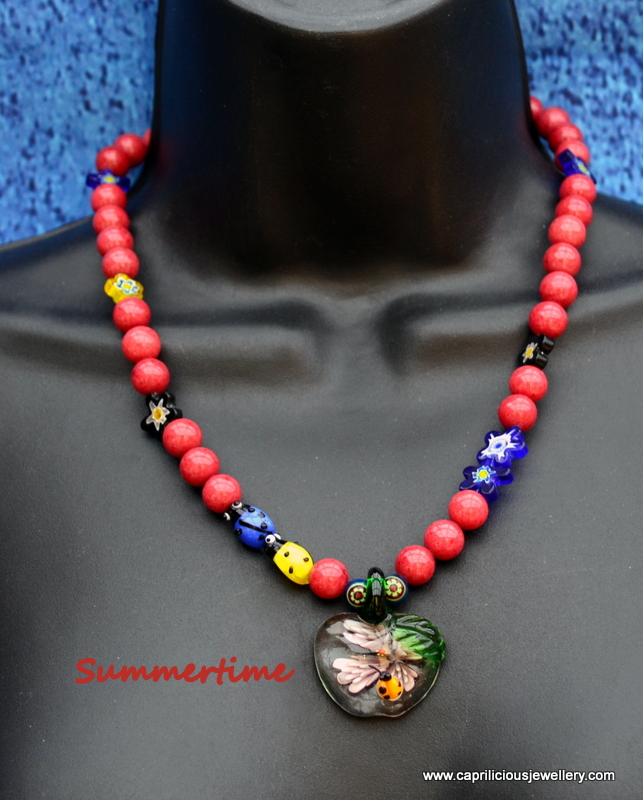 Summertime - Millefiori necklace by Caprilicious Jewellery