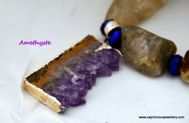  Améthyste - lodolite and amethyst geode necklace from Caprilicious Jewellery