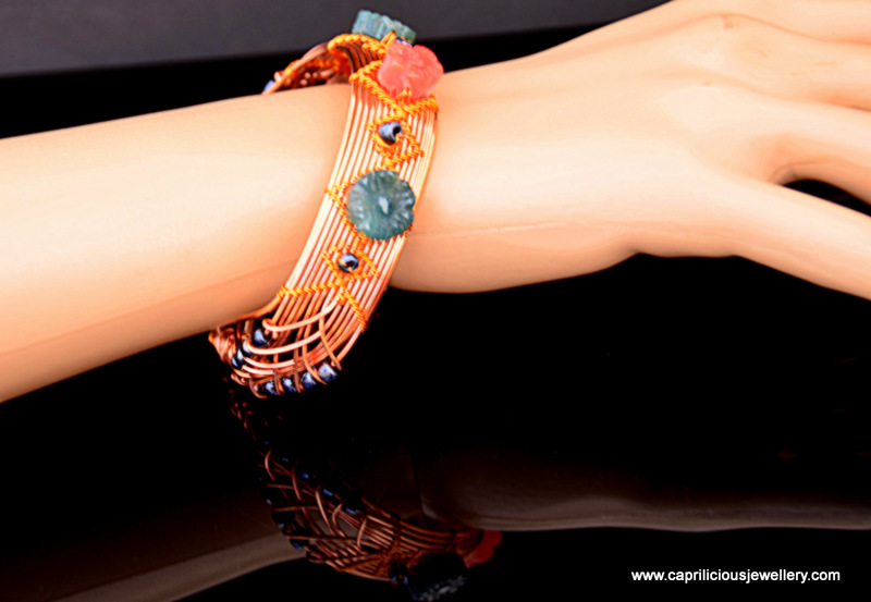 Feminine copper bracelet, gift for arthritis sufferers by Caprilicious Jewellery