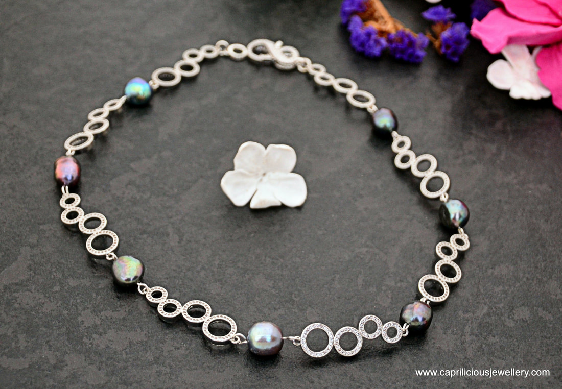 statement necklace, diamante, cubic zirconia, pearls, evening necklace