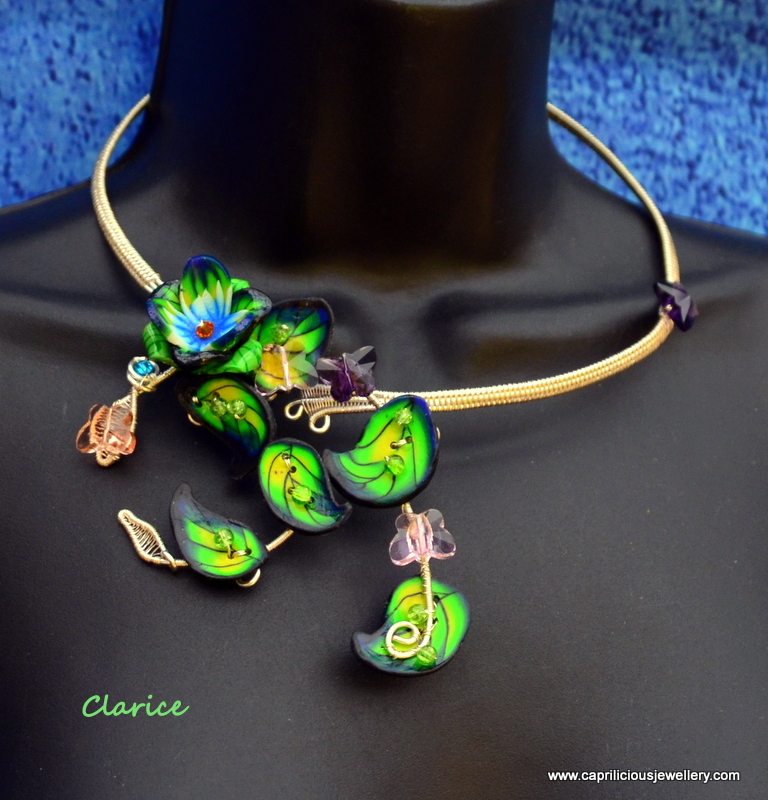 Polymer clay and wire jewellery by Caprilicious Jewellery