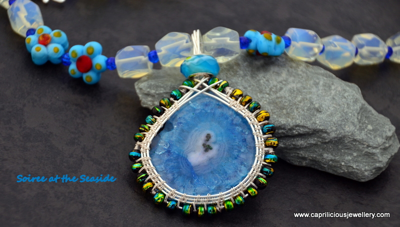 Solar quartz and opalite necklace from Caprilicious Jewellery