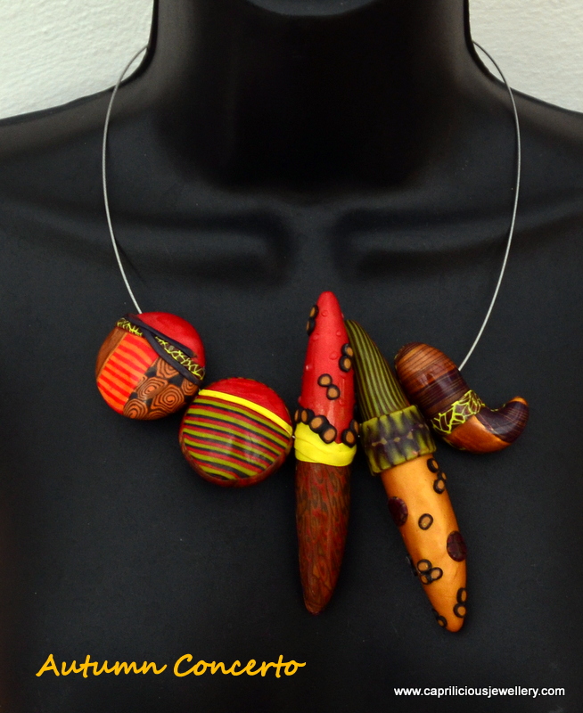 Reversible red and gold pod necklace - Caprilicious Jewellery