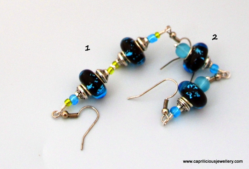 Lampwork bead earrings