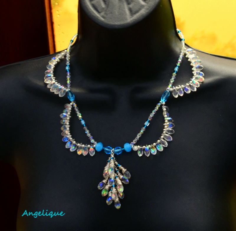 Angelique - Clear crystal necklace from Caprilicious Jewellery
