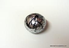 Silver leaf veneered polymer clay beads - a mini tutorial by Caprilicious Jewellery