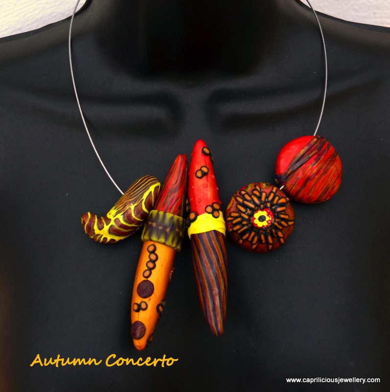 Reversible red and gold pod necklace - Caprilicious Jewellery