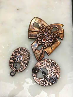 Copper Clay Pendant by Caprilicious Jewellery