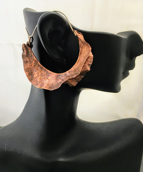 Fold formed Fulani style earrings by Caprilicious Jewellery