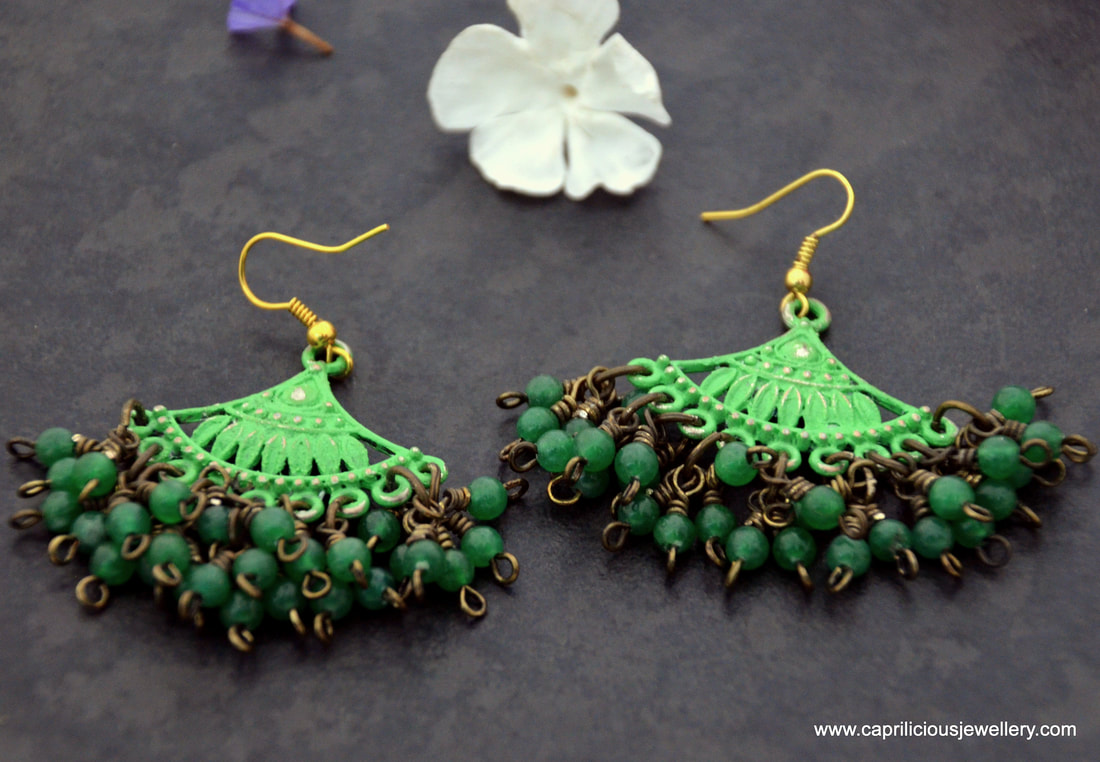 jade earrings, chandelier earrings, statement earrings