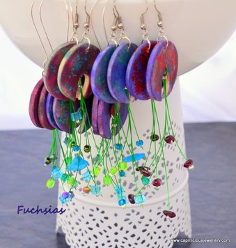 Polymer clay earrings by Caprilicious Jewellery